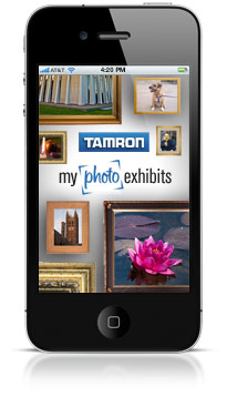 iPhone app for Tamron MyPhotoExhibits.com
