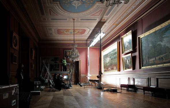 Imaging experts photograph paintings at the Chateau De Fountainbleau in France.