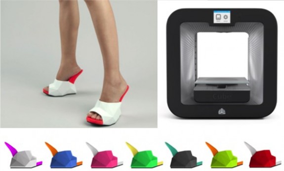 Files for United Nudes' Float Shoes can be downloaded from the United Nudes website and printed at home or in-store on the new Cube 3D printer. 